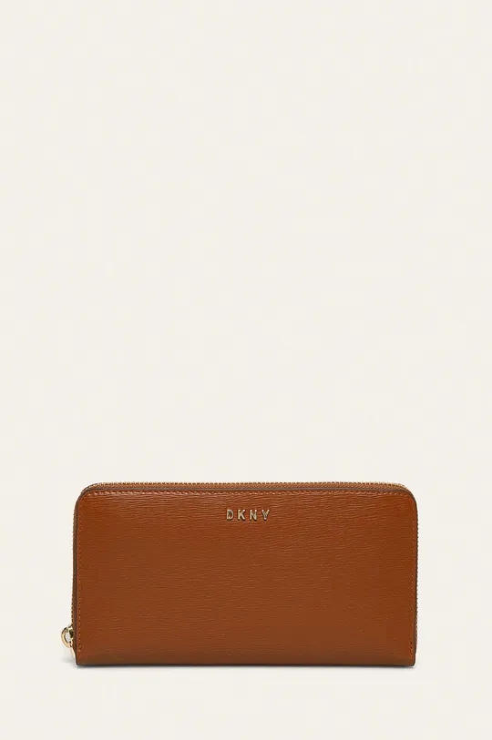 καφέ DKNY - Δερμάτινο πορτοφόλι Γυναικεία