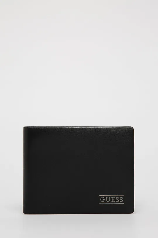 czarny Guess portfel skórzany SM2509.LEA20 Męski