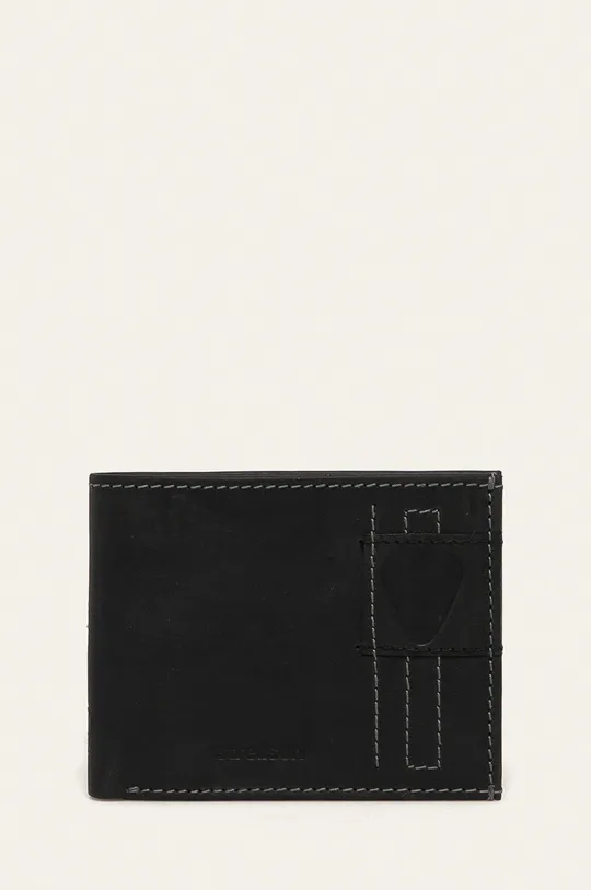 чорний Strellson - Шкіряний гаманець Чоловічий