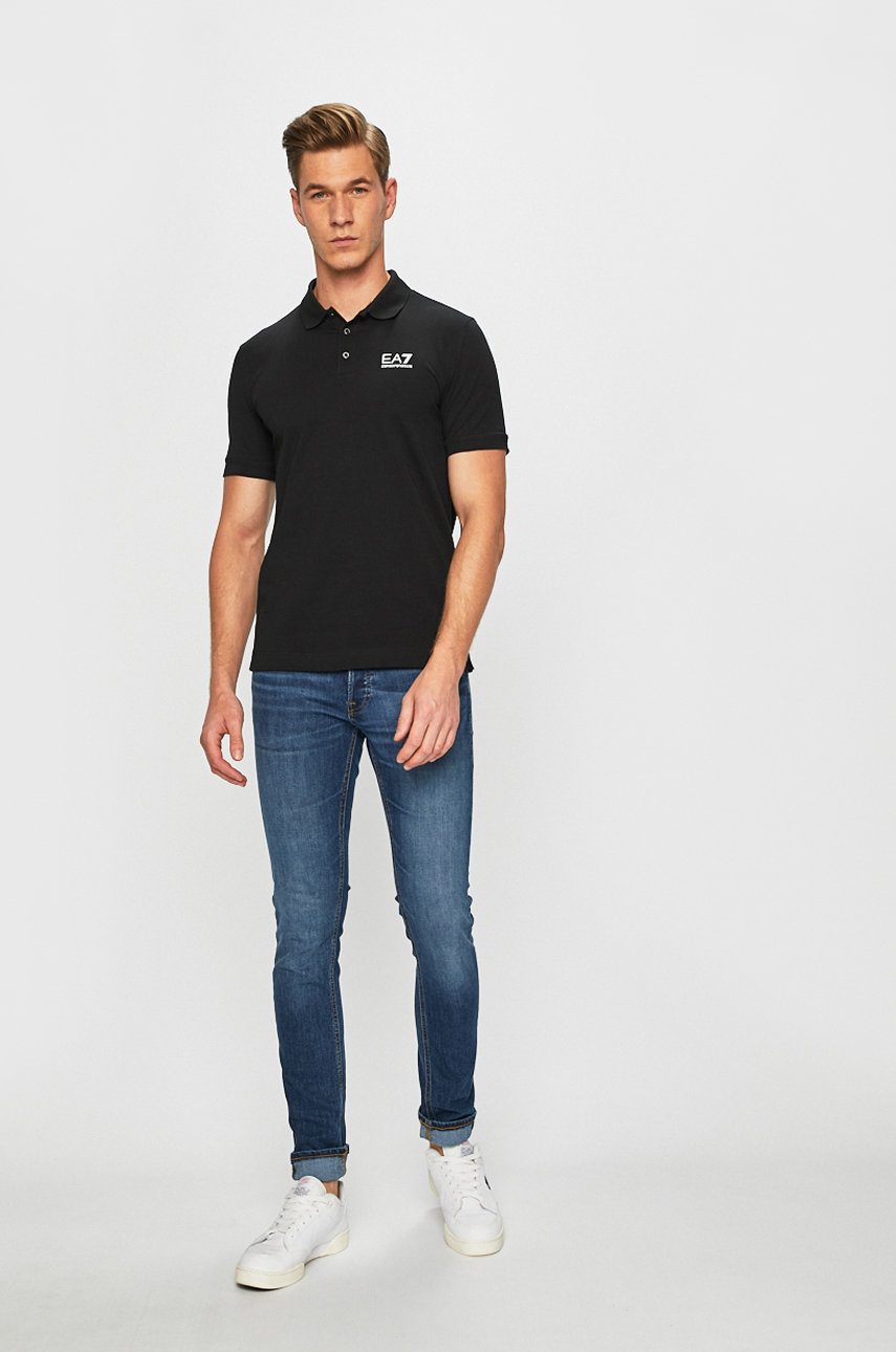 EA7 Emporio Armani - Polo PJM5Z.8NPF04 czarny