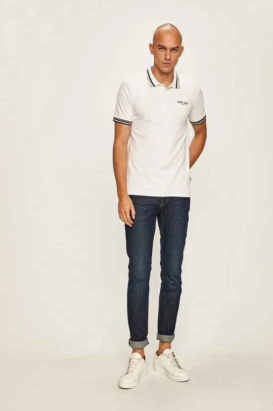 Roberto Cavalli Sport - Pánske polo tričko biela