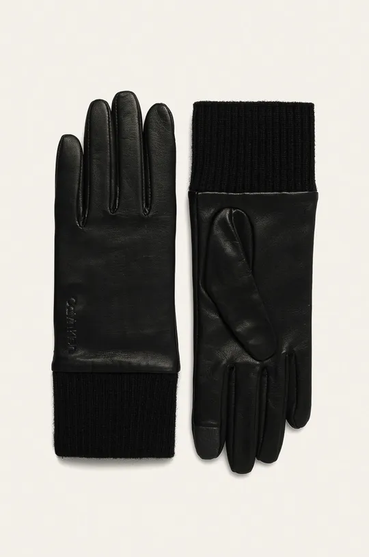 čierna Calvin Klein - Kožené rukavice Dámsky
