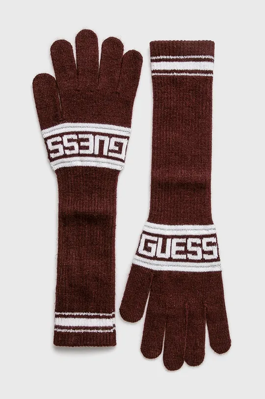 burgundské Guess Jeans - Rukavice Dámsky