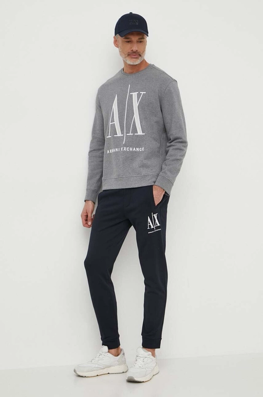 Armani Exchange hlače mornarsko modra