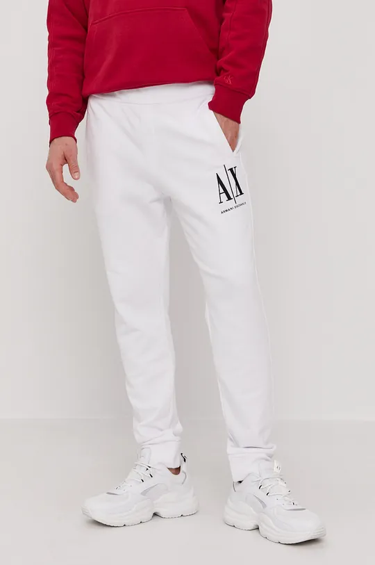 biały Armani Exchange spodnie Męski