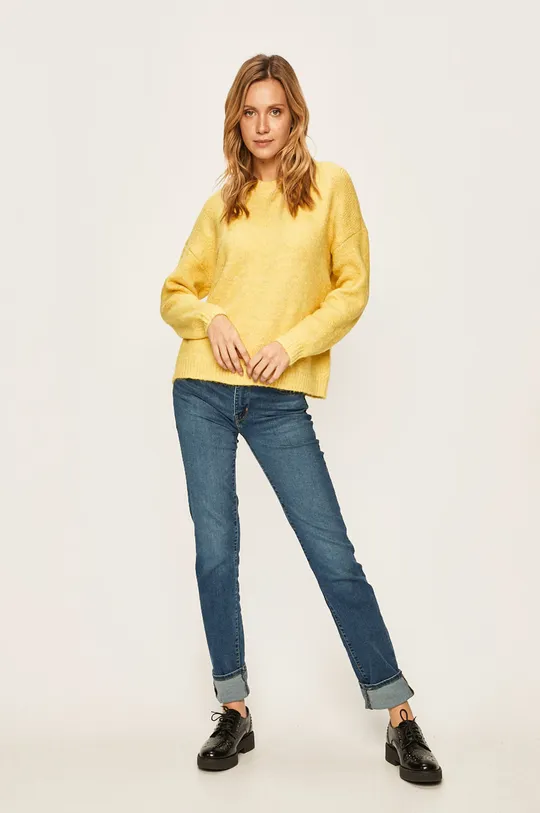 Only - Sweter żółty