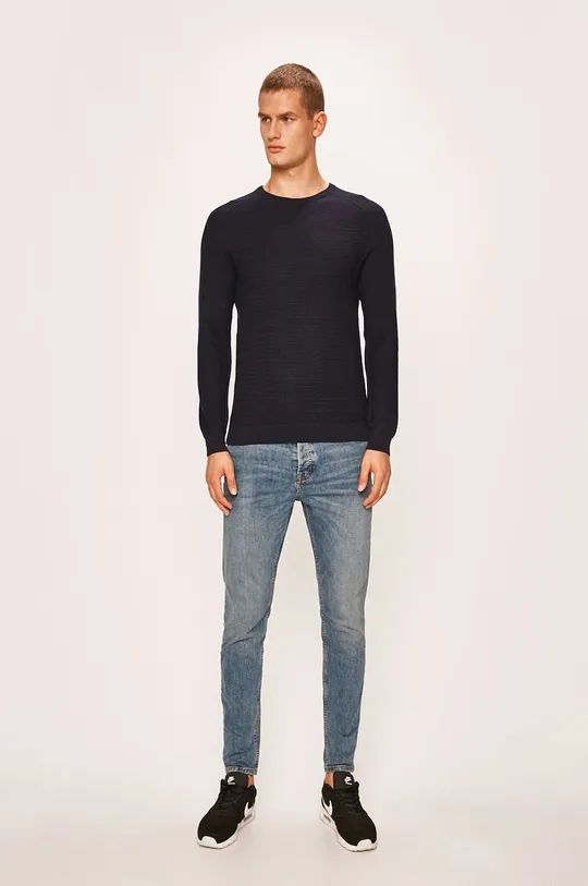 Jack & Jones - Sweter granatowy