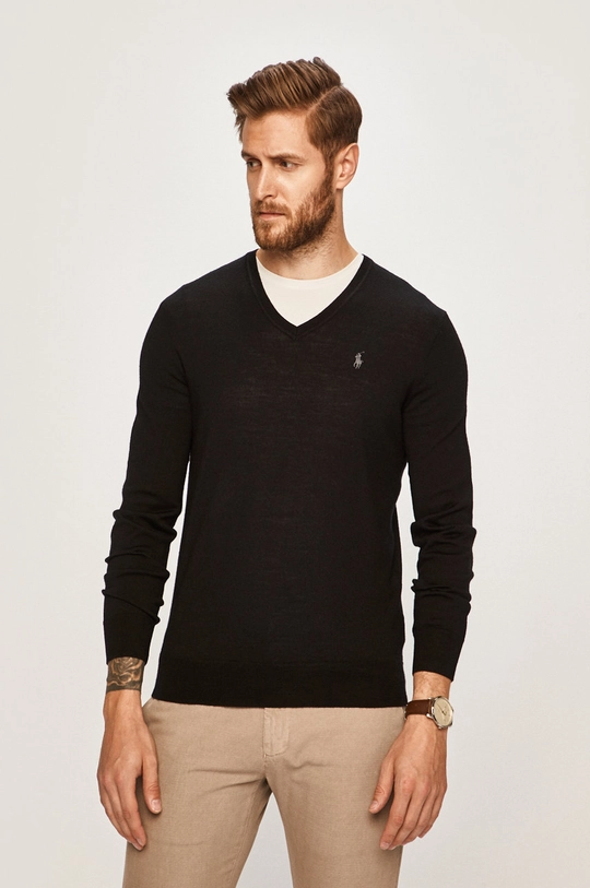 czarny Polo Ralph Lauren - Sweter 710714347001 Męski