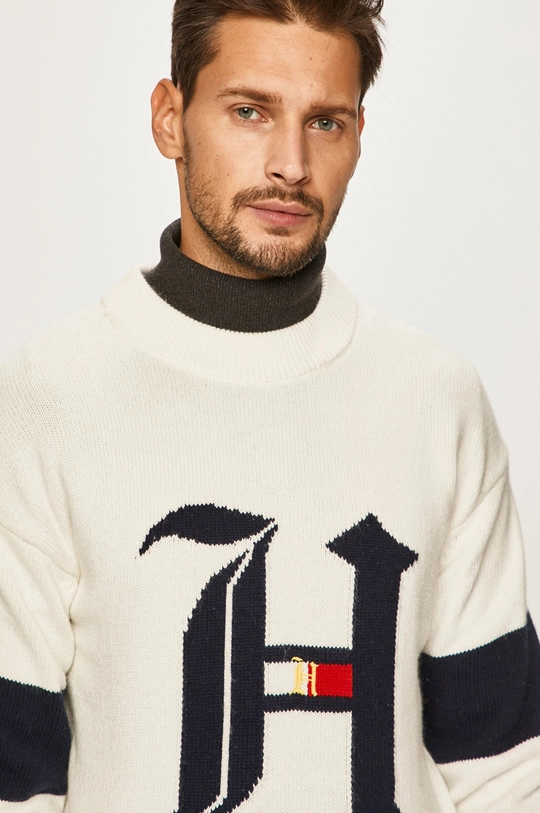 Tommy Hilfiger - Pulover x Lewis Hamilton alb MW0MW11419