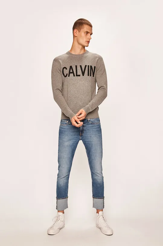 Calvin Klein Jeans - Sveter sivá