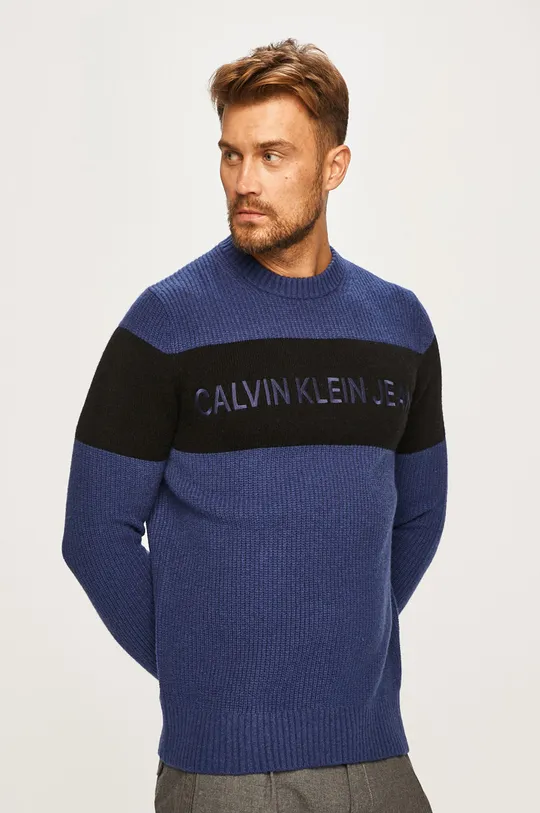 modrá Calvin Klein Jeans - Sveter Pánsky