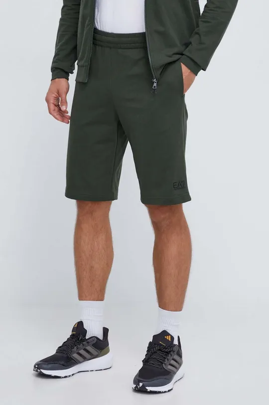 zelena Kratke hlače EA7 Emporio Armani Moški