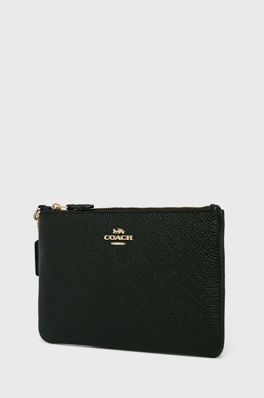 Coach - Kožená listová kabelka čierna