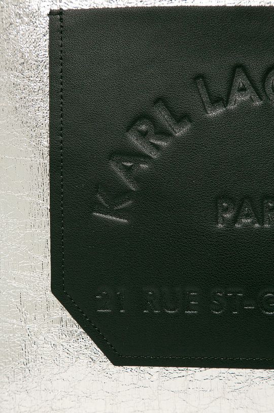 Karl Lagerfeld - Poseta de piele argintiu