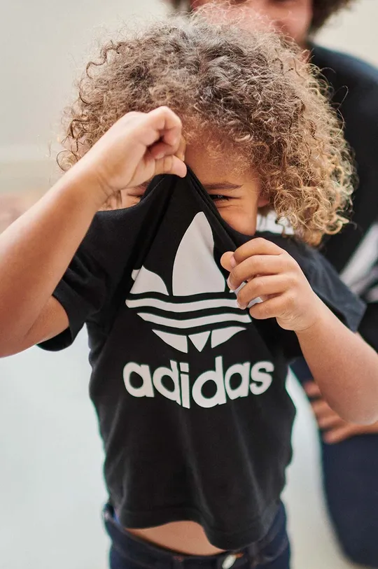 czarny adidas Originals - T-shirt dziecięcy 62-104 cm DV2829 Chłopięcy