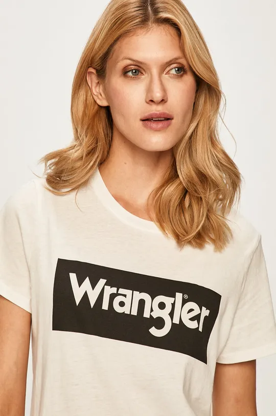 biały Wrangler - T-shirt Damski