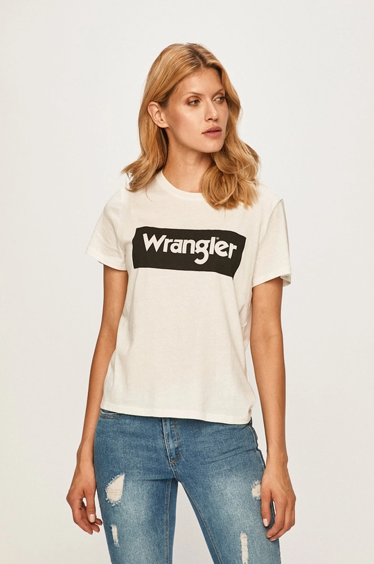 biały Wrangler - T-shirt