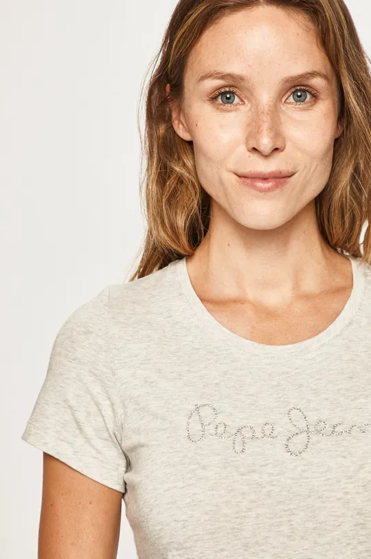 szary Pepe Jeans - T-shirt Mika