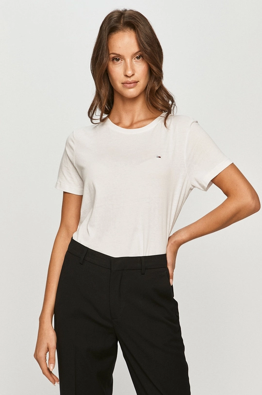 biały Tommy Jeans - Top DW0DW06901 Damski