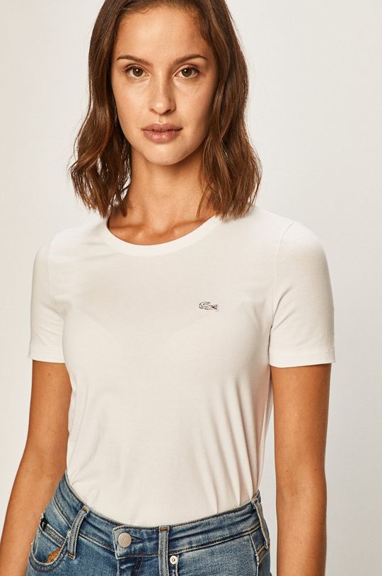 biały Lacoste - T-shirt TF0998
