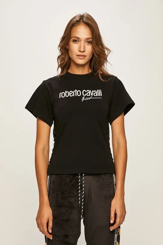 czarny Roberto Cavalli Sport - T-shirt Damski