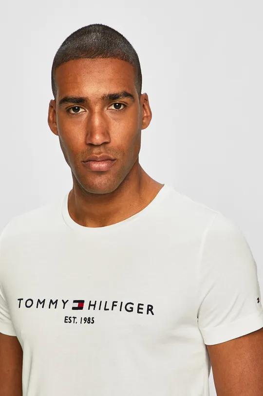 biały Tommy Hilfiger - T-shirt MW0MW11465 Męski