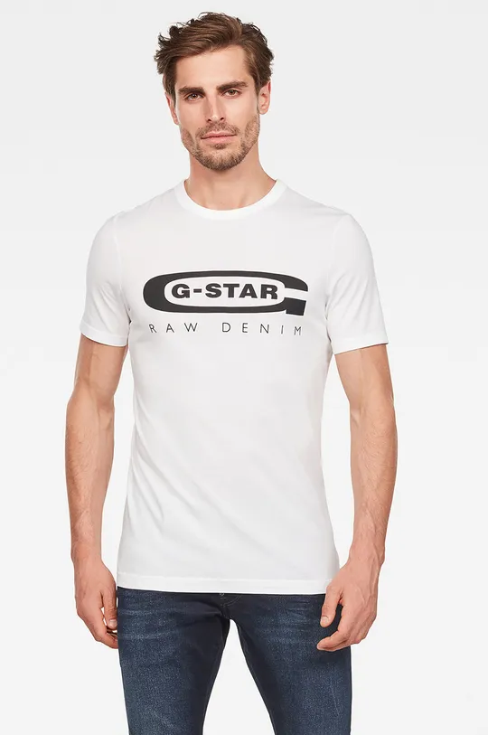 biela G-Star Raw - Pánske tričko Pánsky