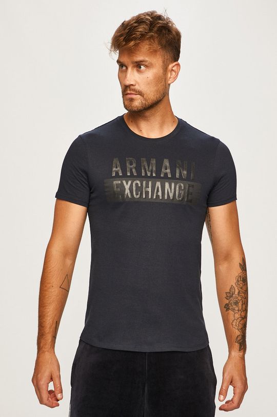 tmavomodrá Armani Exchange - Pánske tričko Pánsky