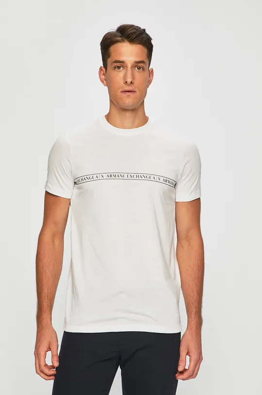 biały Armani Exchange - T-shirt 8NZT87.Z8H4Z Męski