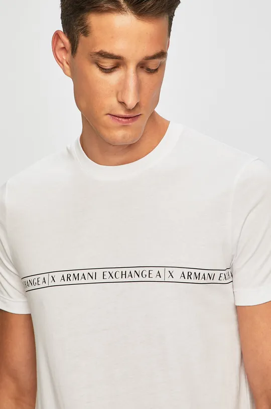 biały Armani Exchange - T-shirt 8NZT87.Z8H4Z