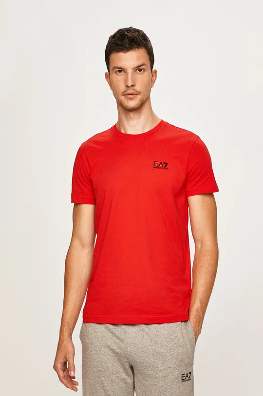 czerwony EA7 Emporio Armani - T-shirt PJM9Z.8NPT51 Męski