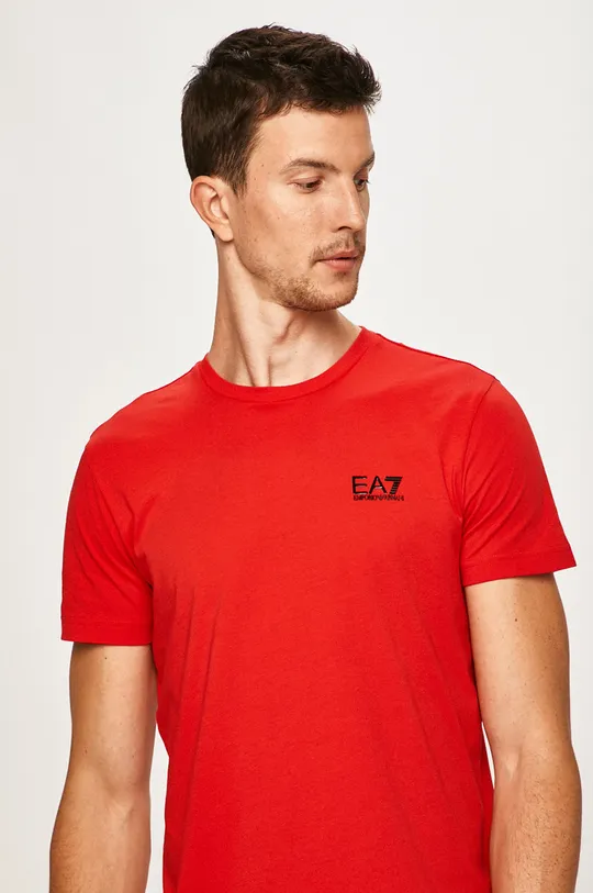 czerwony EA7 Emporio Armani - T-shirt PJM9Z.8NPT51
