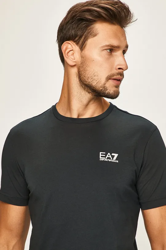tmavomodrá EA7 Emporio Armani - Pánske tričko