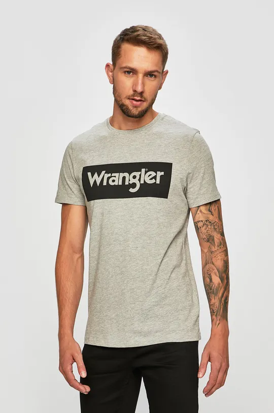 szary Wrangler - T-shirt Męski
