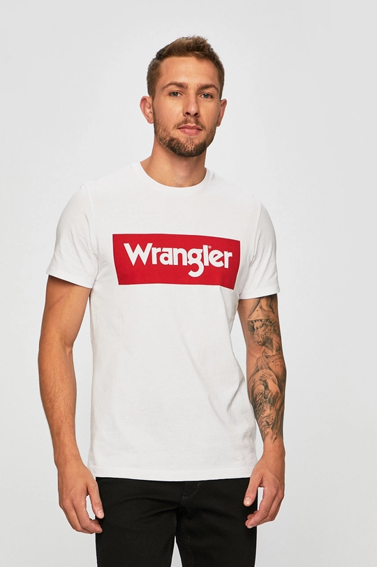 biały Wrangler - T-shirt Męski