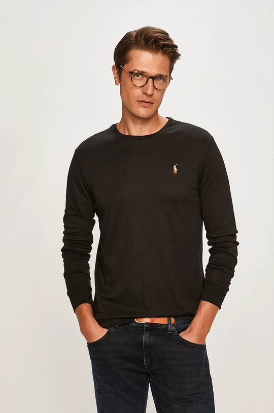 czarny Polo Ralph Lauren - Longsleeve 710760121001 Męski