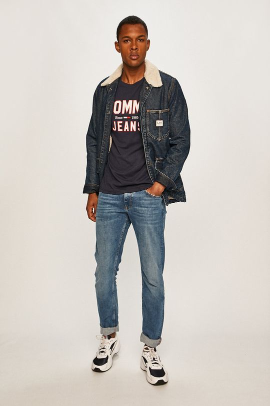 Tommy Jeans - Pánske tričko tmavomodrá