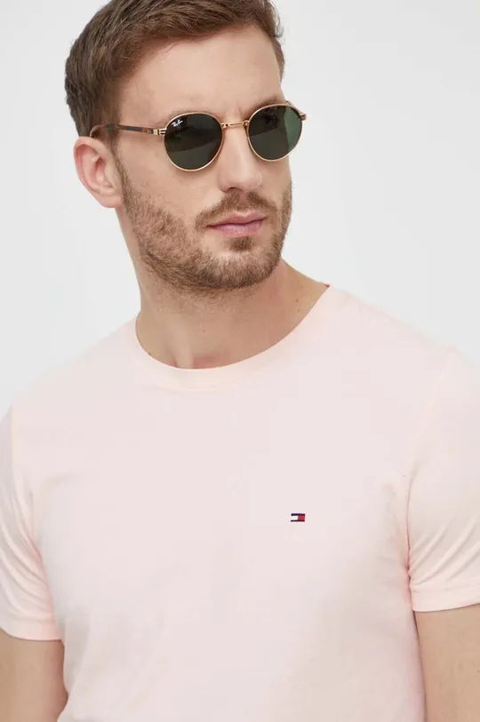 różowy Tommy Hilfiger t-shirt