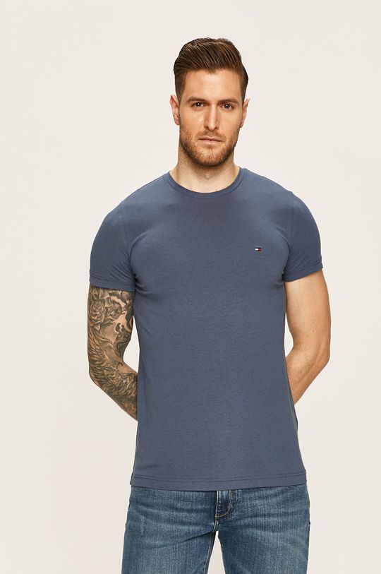 stalowy niebieski Tommy Hilfiger - T-shirt MW0MW10800 Męski