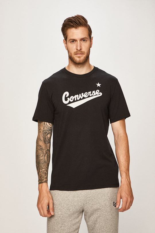 čierna Converse - Pánske tričko Pánsky