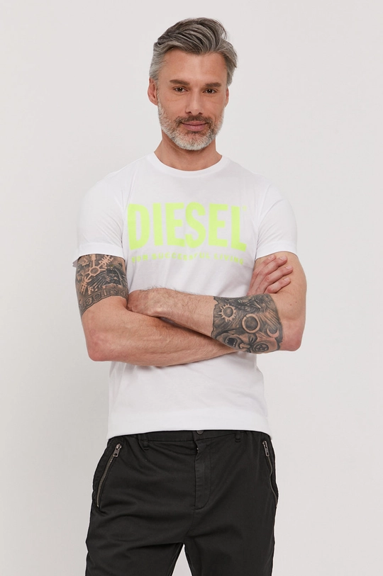 biały Diesel T-shirt Męski