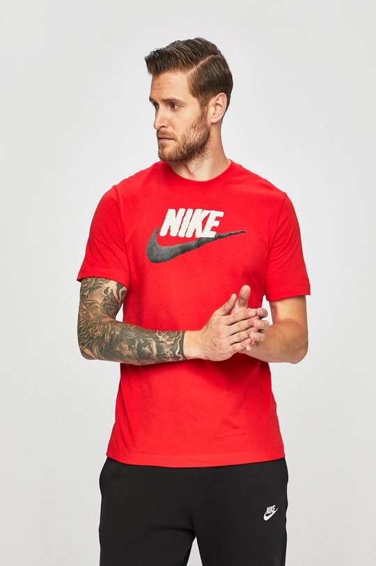 piros Nike Sportswear - T-shirt Férfi