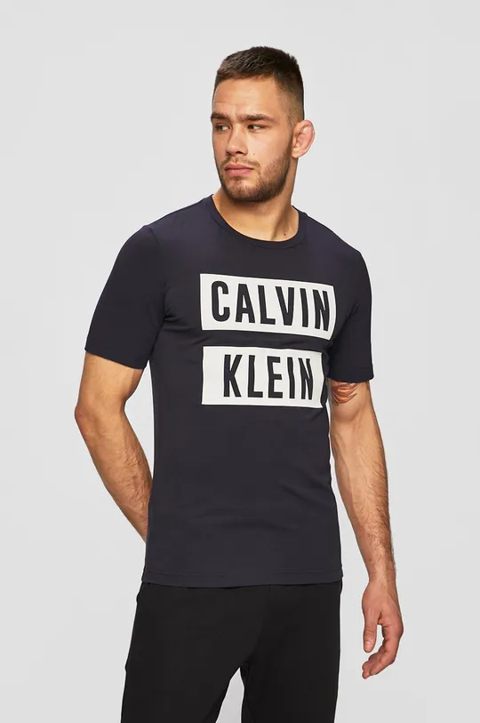 granatowy Calvin Klein Performance - T-shirt Męski