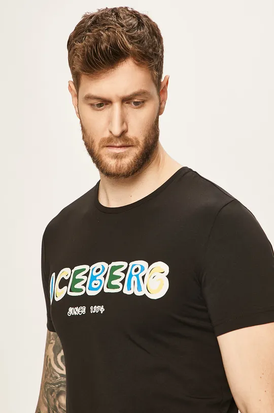 fekete Iceberg - T-shirt