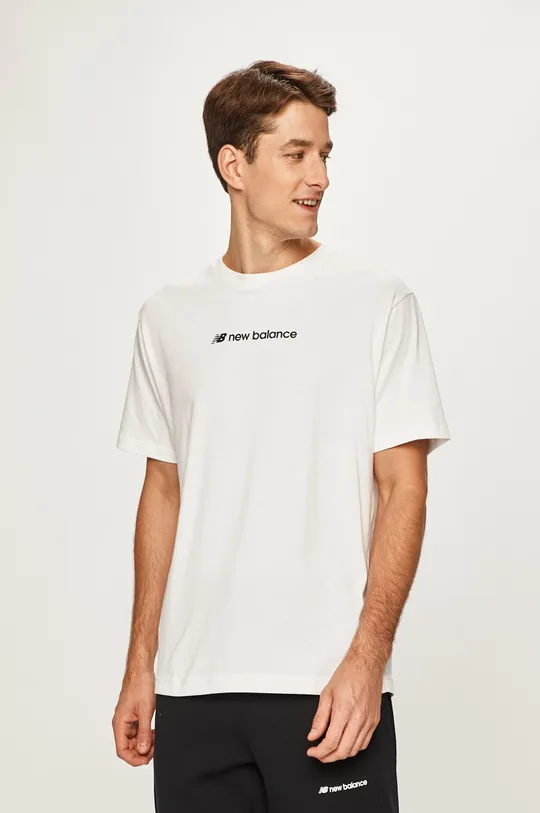 biela New Balance - Pánske tričko MT93517WT Pánsky