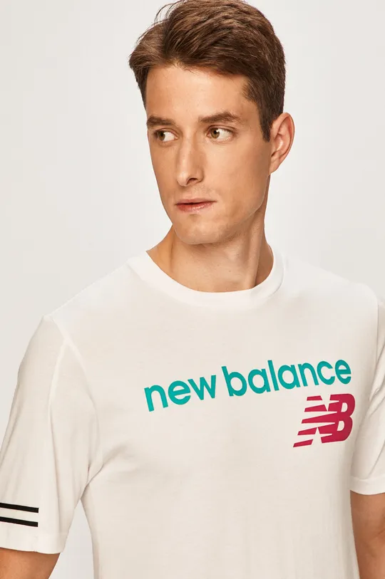 biela New Balance - Pánske tričko MT91531VDE