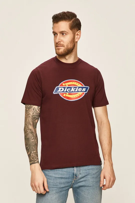 bordowy Dickies - T-shirt Męski