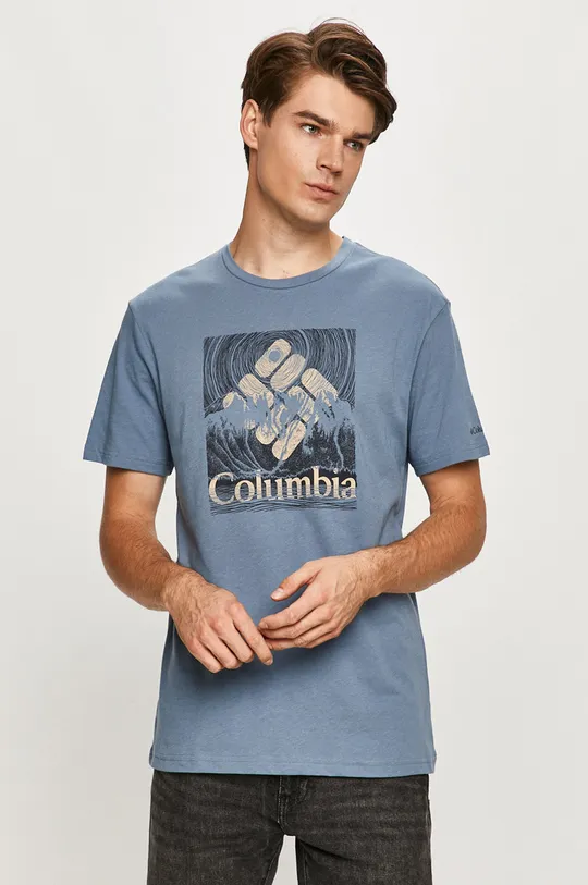 niebieski Columbia - T-shirt Męski