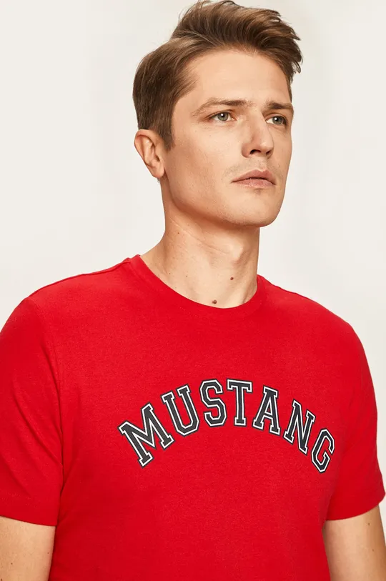 červená Mustang - Pánske tričko Pánsky