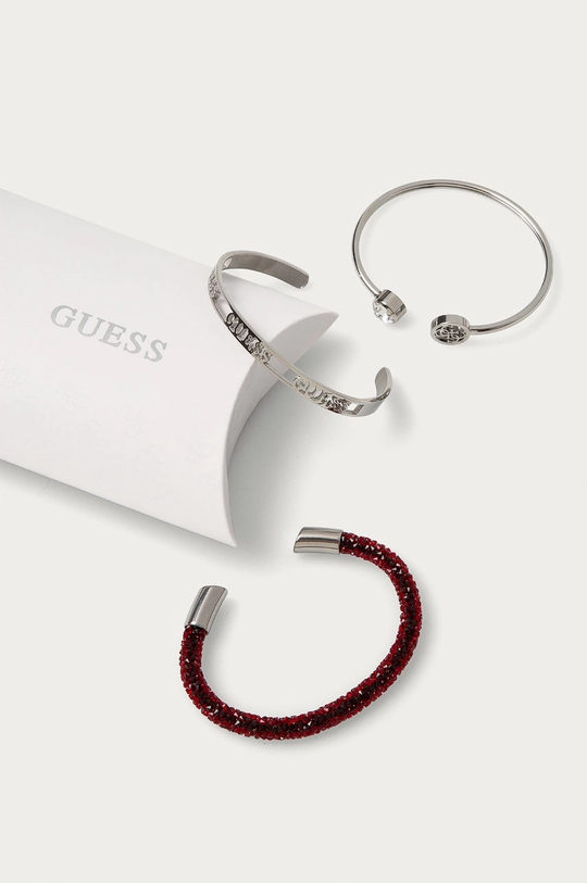 Guess - Bransoletki (3-pack) srebrny